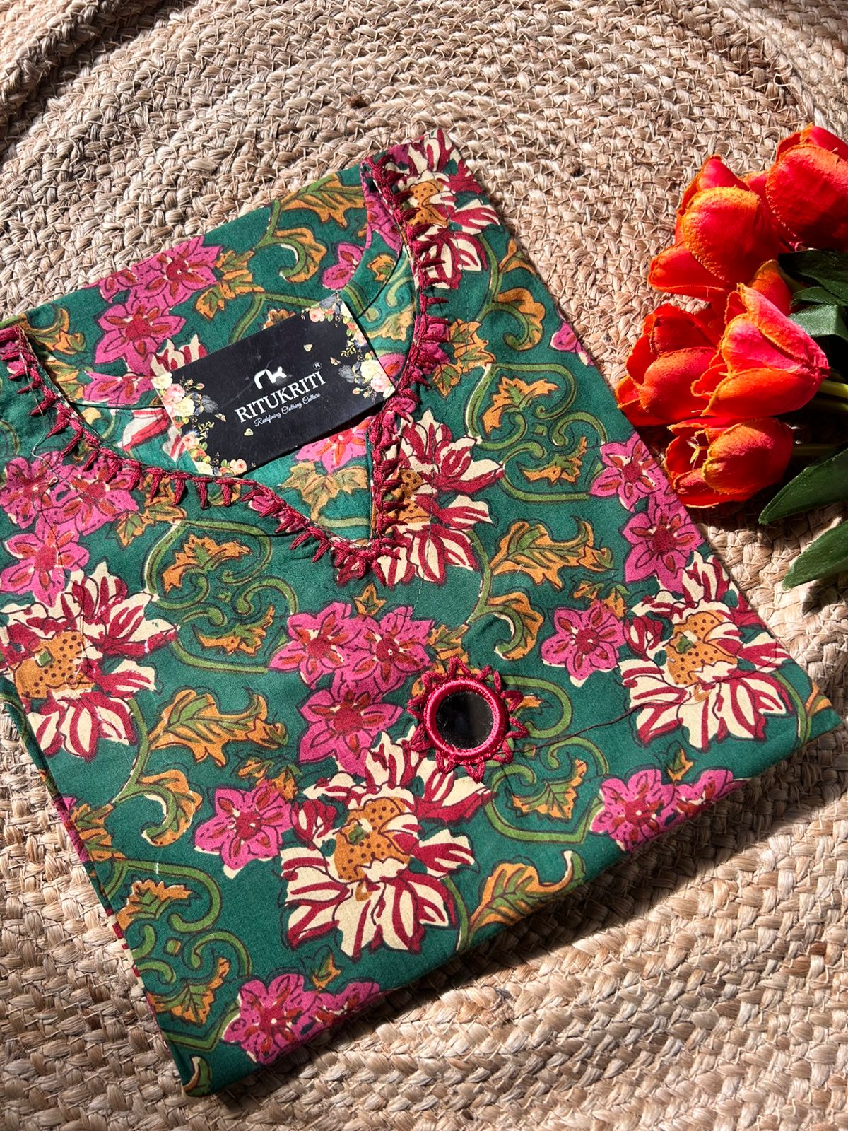 MIRRORWORK LONG KURTI