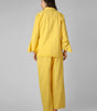 Lemon Sorbet: Schiffli Embroidered Cotton Co-ord Set with Scalloped Cut-work