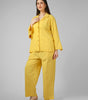 Lemon Sorbet: Schiffli Embroidered Cotton Co-ord Set with Scalloped Cut-work