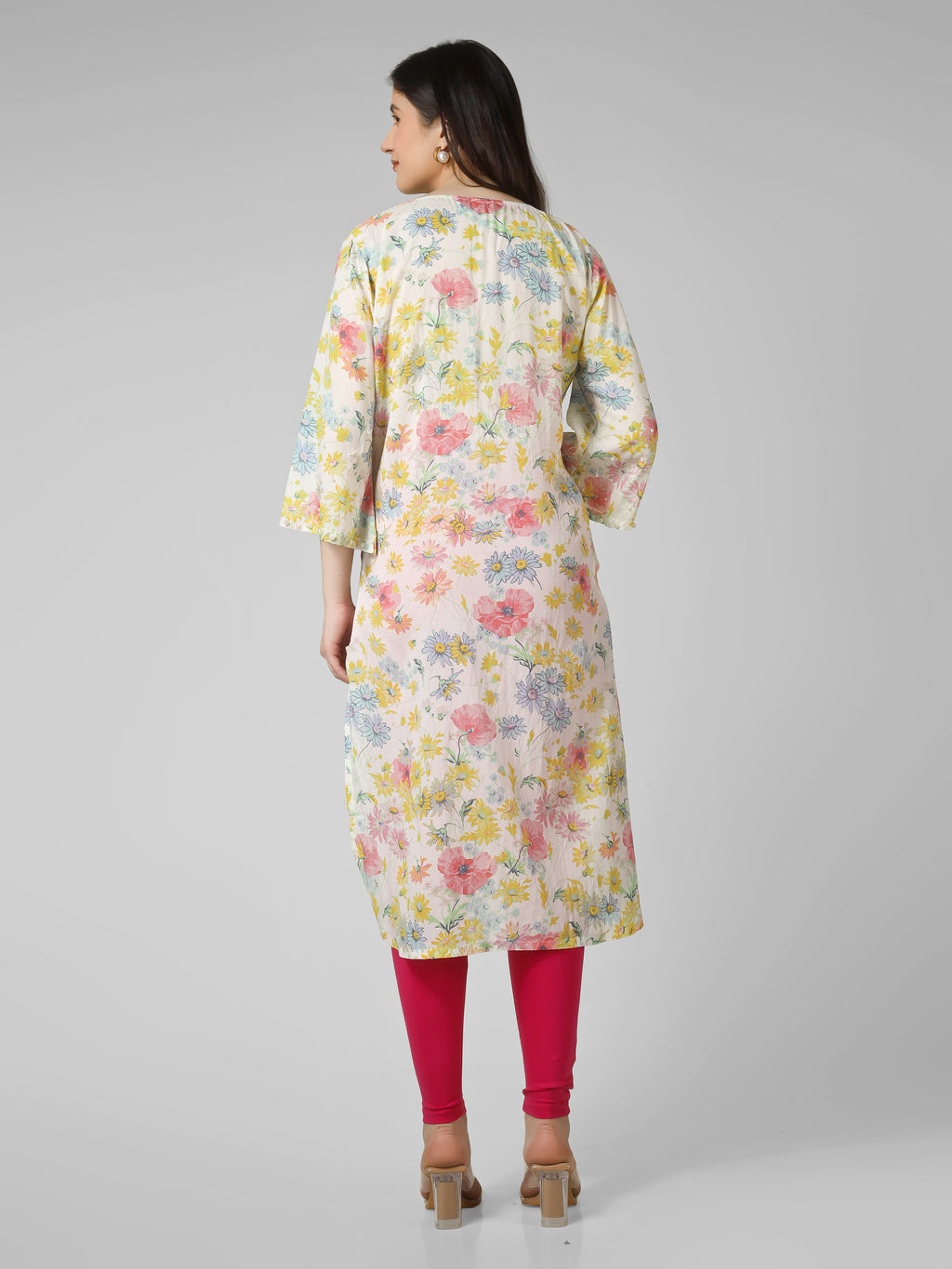 FLORAL PEAR WORK KURTI
