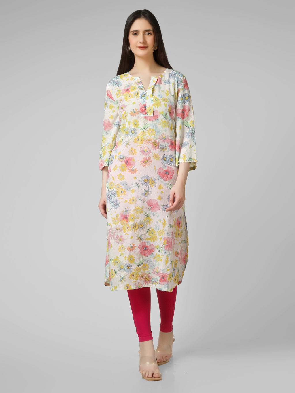 FLORAL PEAR WORK KURTI