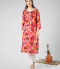 Vivid Radiance: Abstract Multi-Color Printed Kurti with Gota Patti Trim