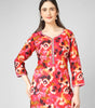 Vivid Radiance: Abstract Multi-Color Printed Kurti with Gota Patti Trim