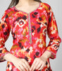 Vivid Radiance: Abstract Multi-Color Printed Kurti with Gota Patti Trim