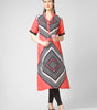 Coral Chevron Elegance Kurti