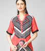 Coral Chevron Elegance Kurti