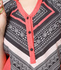 Coral Chevron Elegance Kurti