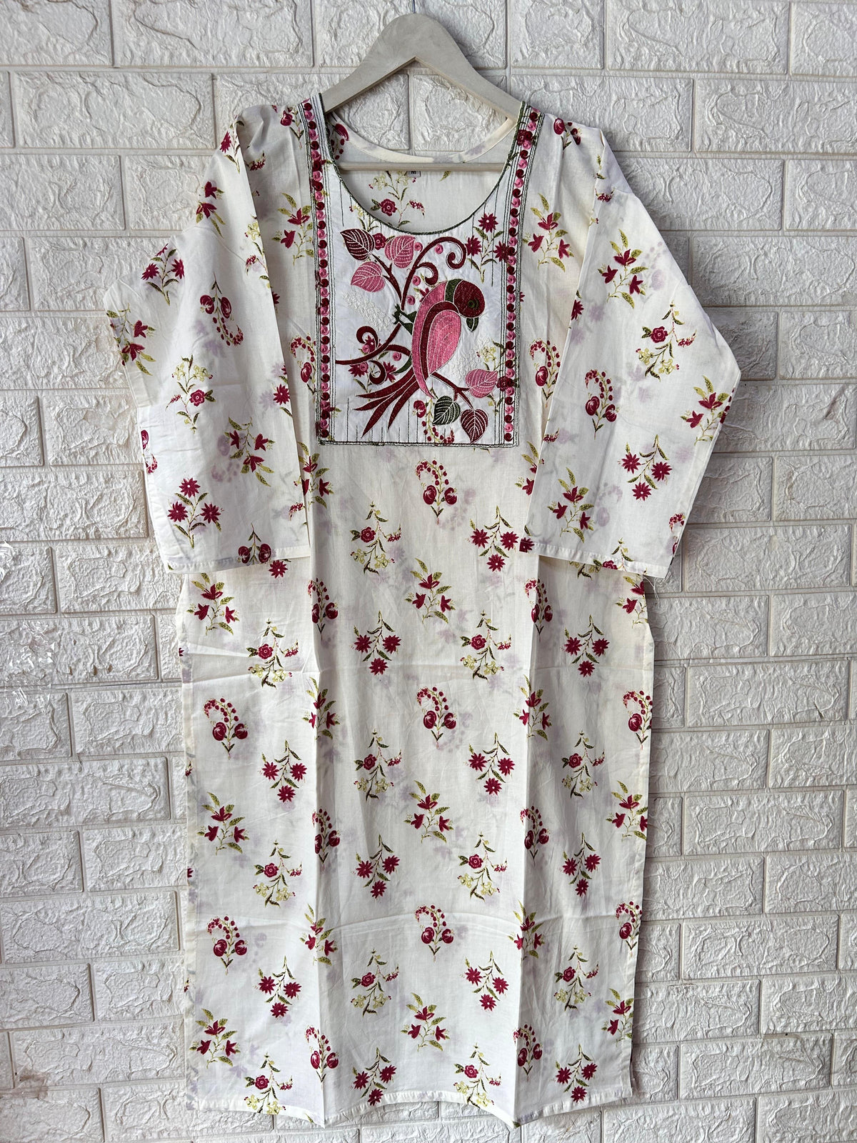 U neck long kurti
