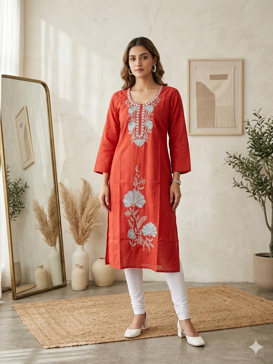 EMBROIDERY PEARL WORK KURTI