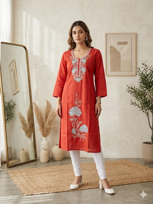 EMBROIDERY PEARL WORK KURTI