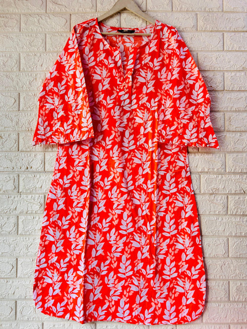 FLORAL PEAR WORK KURTI