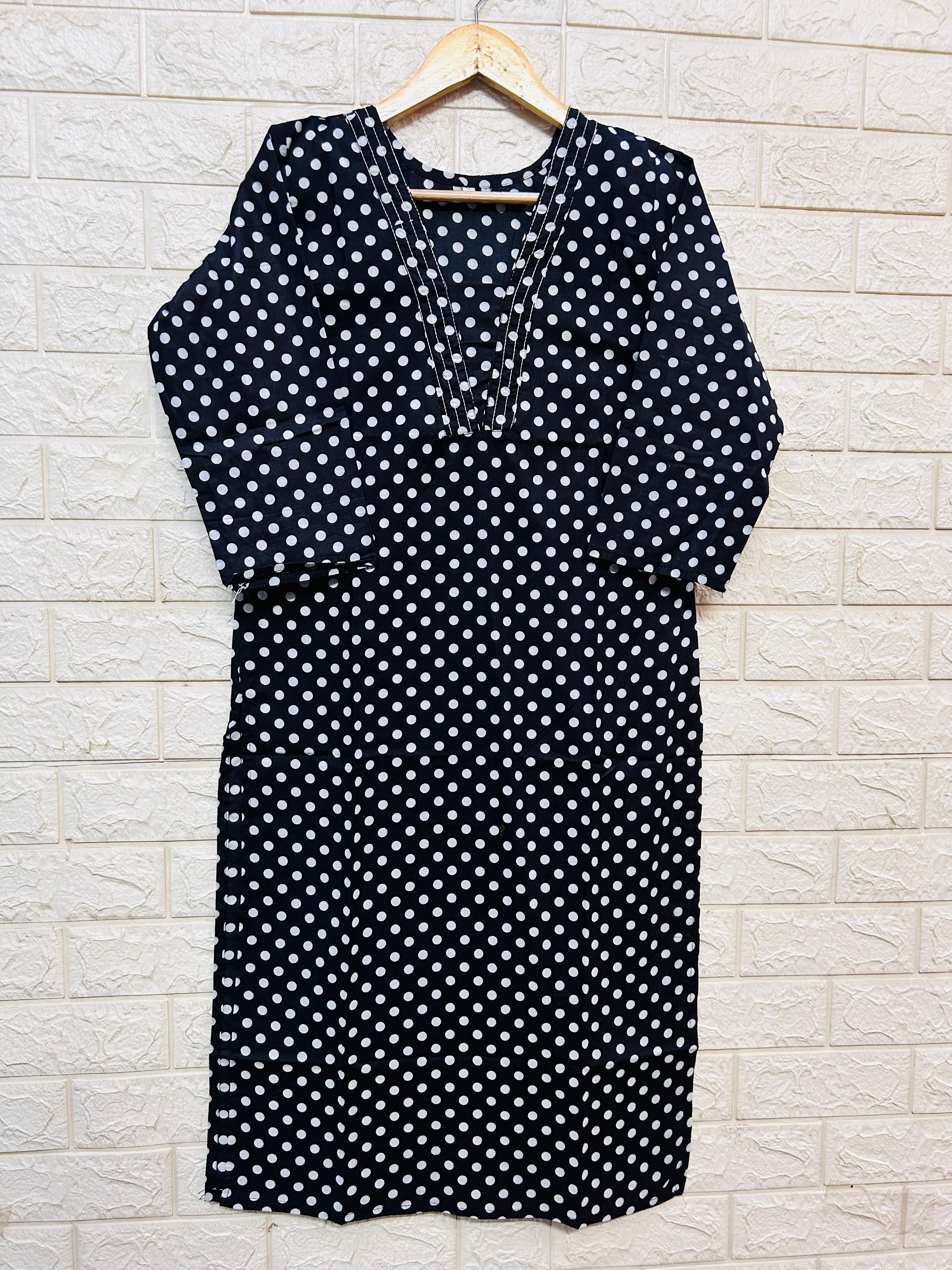 V neck long kurtis