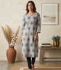 V NECK LONG KURTI