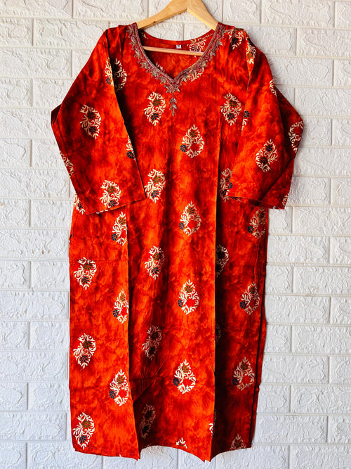 EMBROIDERY WORK  LONG KURTI