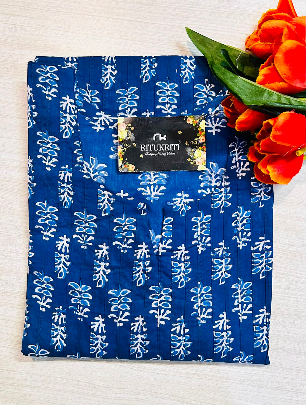 PLATED WORK LONG KURTI