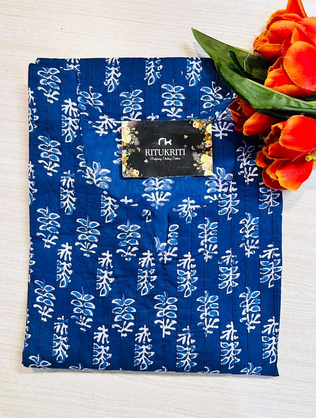 PLATED WORK LONG KURTI