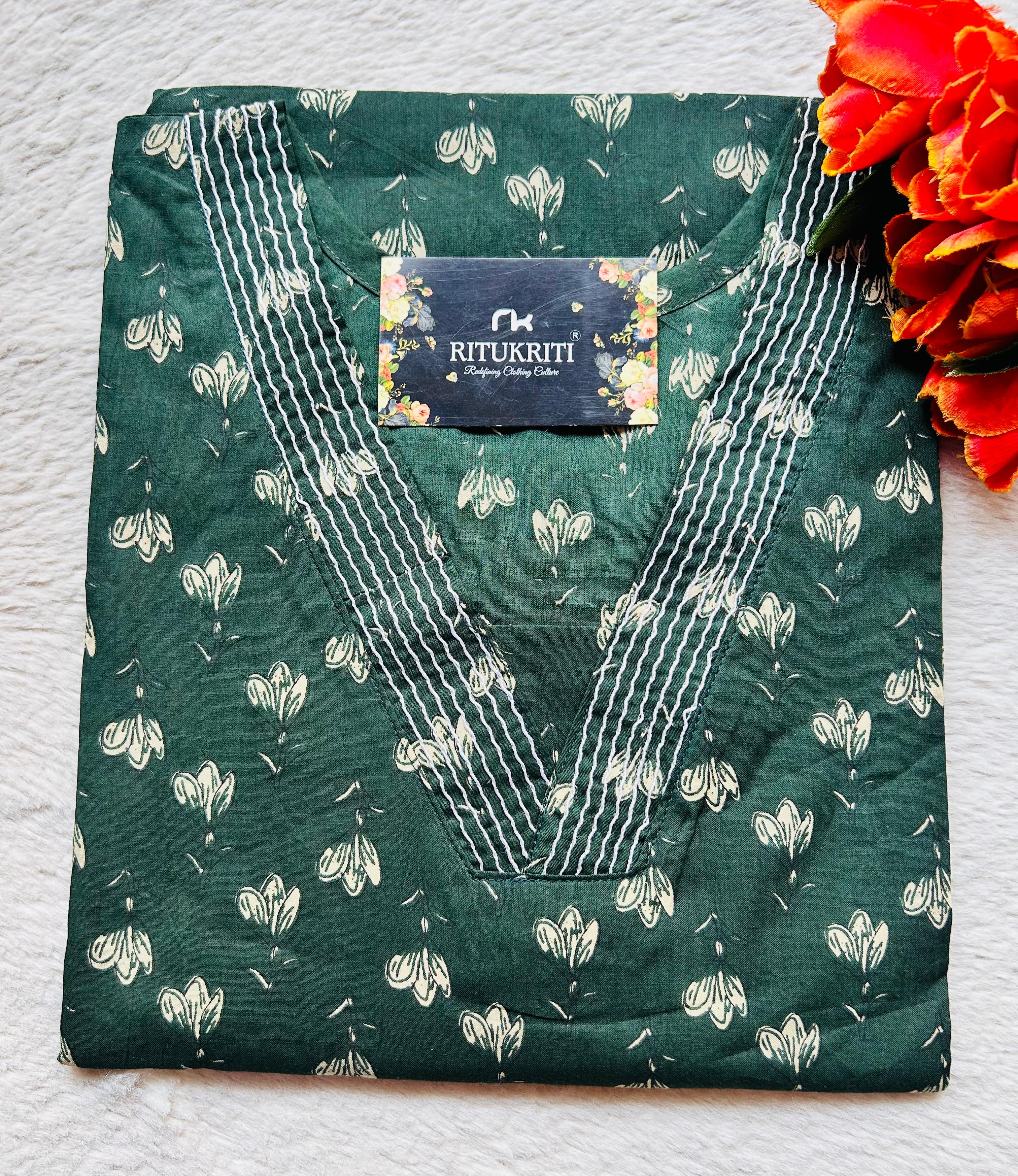 V NECK LONG KURTI