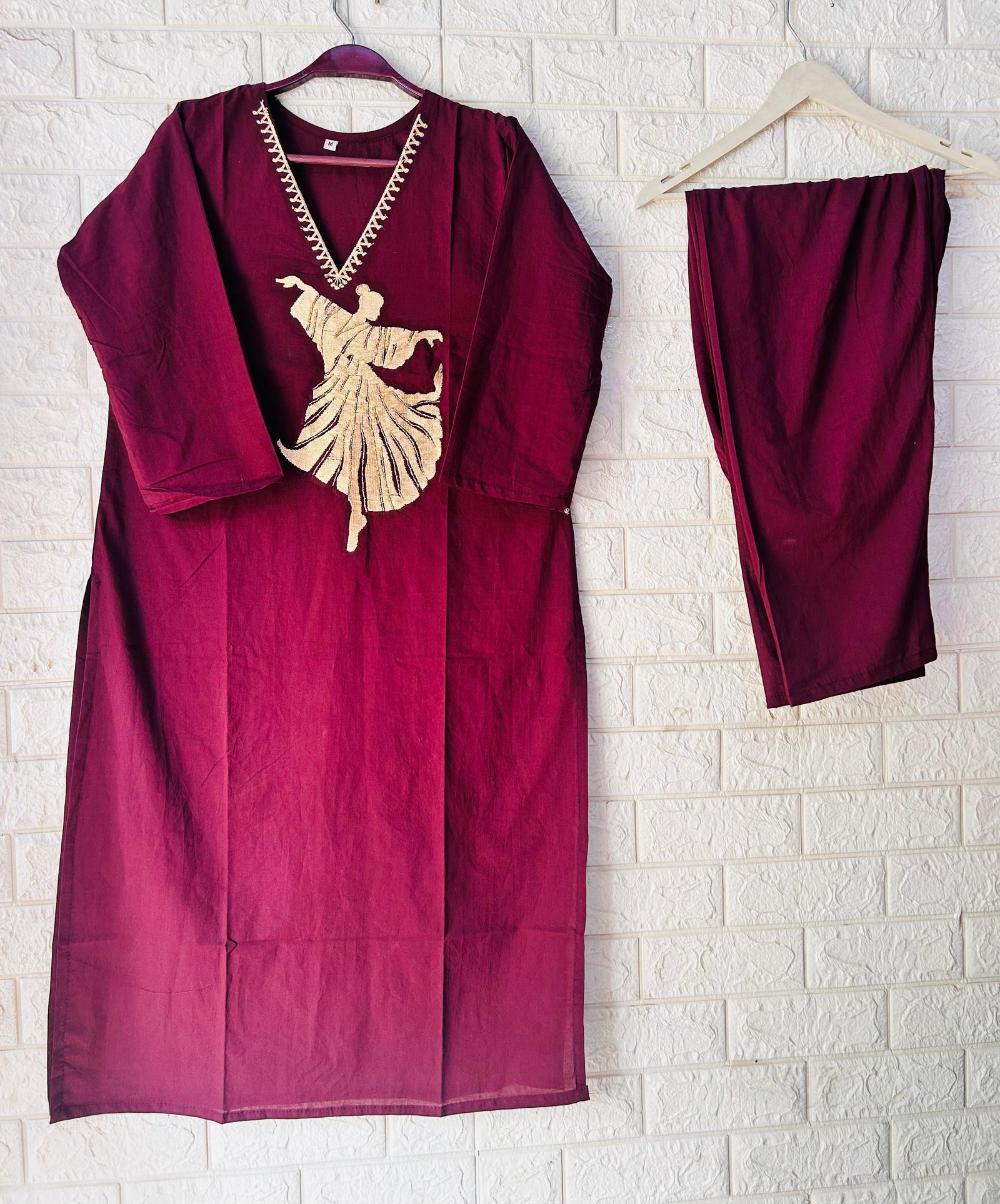 Crystal doll work 2 piece set