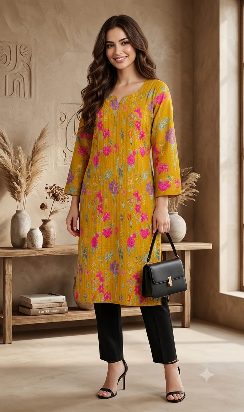 PLEATED LONG KURTI