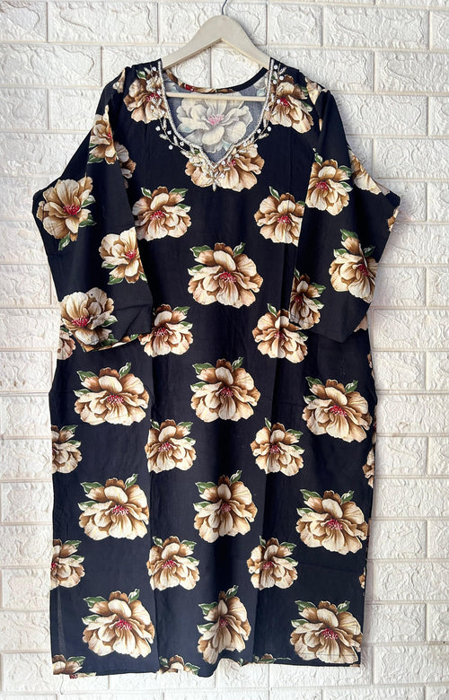 Crystal work long kurtis
