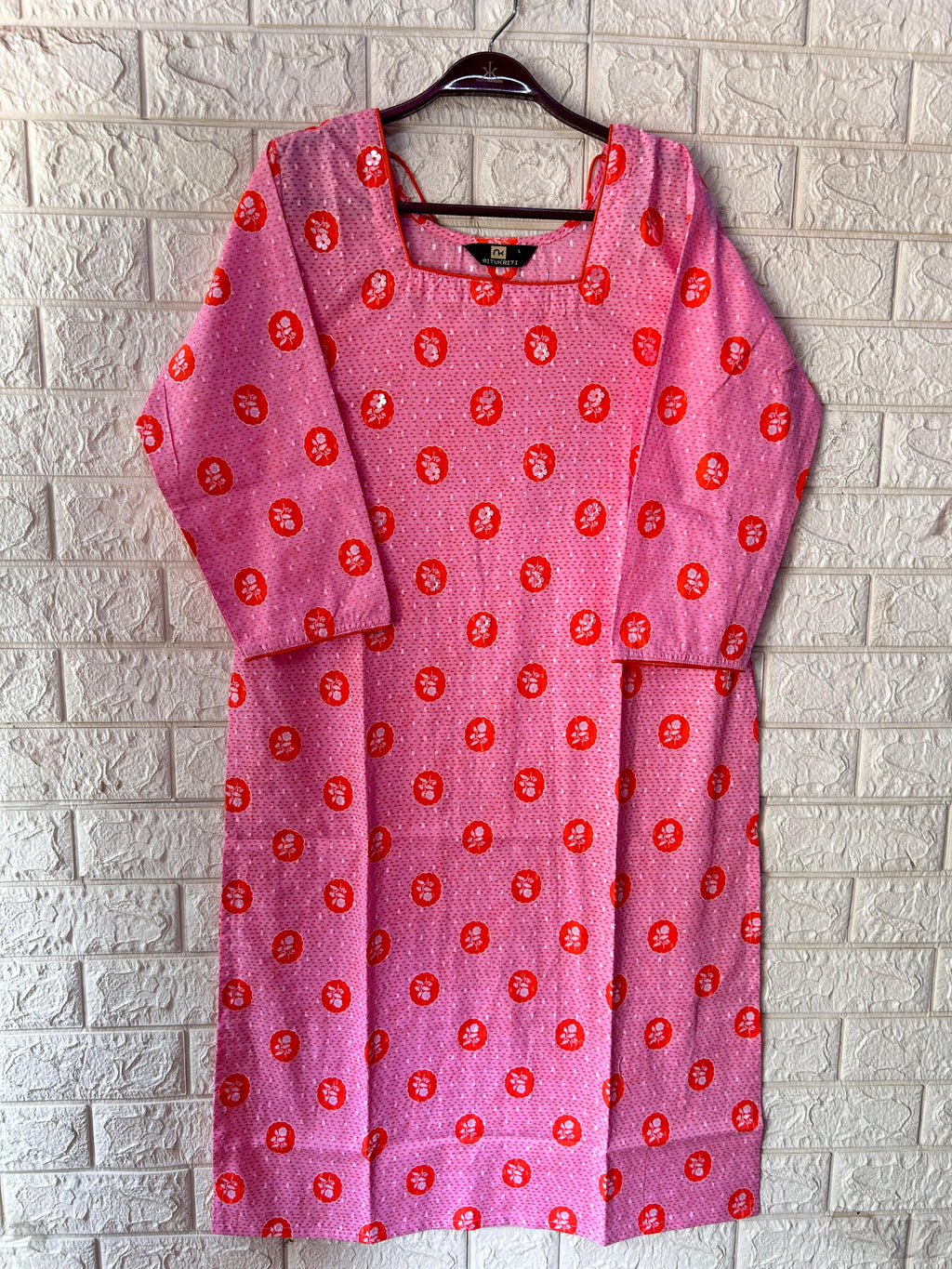 SQUARE NECK LONG KURTI
