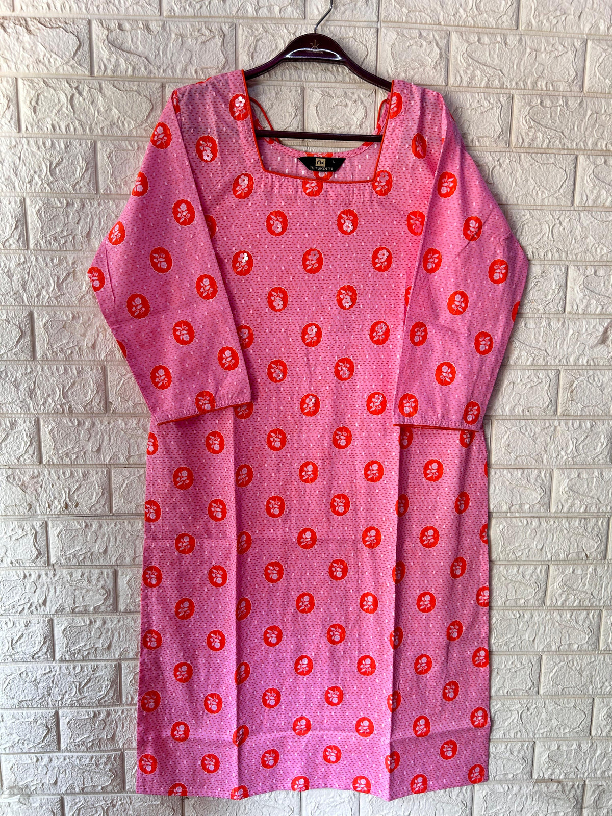 SQUARE NECK LONG KURTI