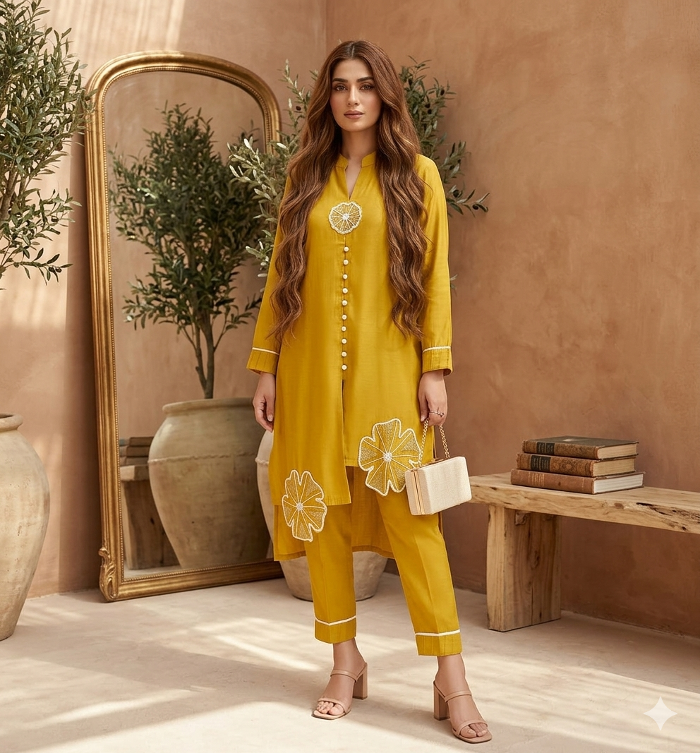 EMBROIDERY WORK CO-ORD SET