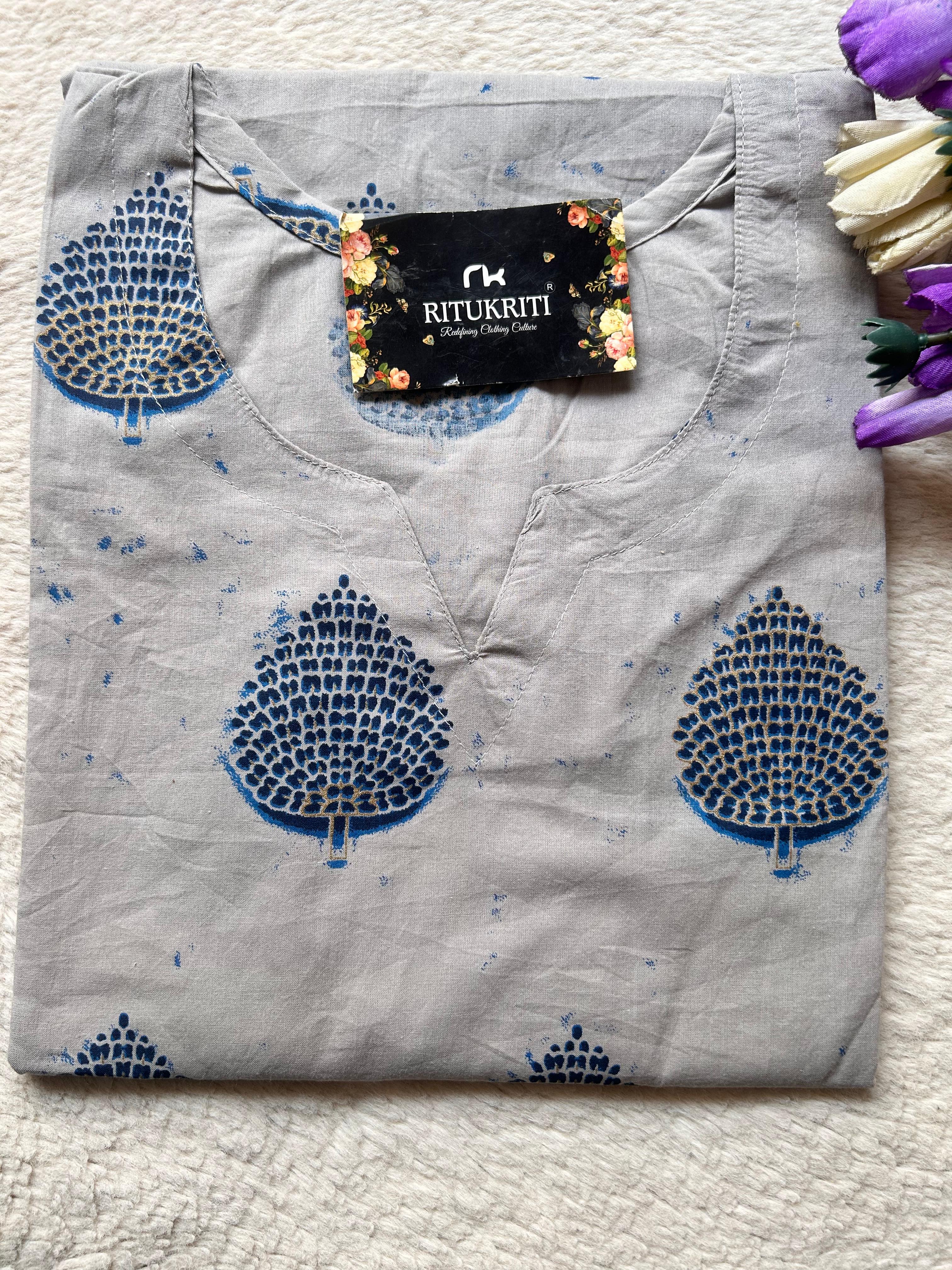 V NECK LONG KURTI