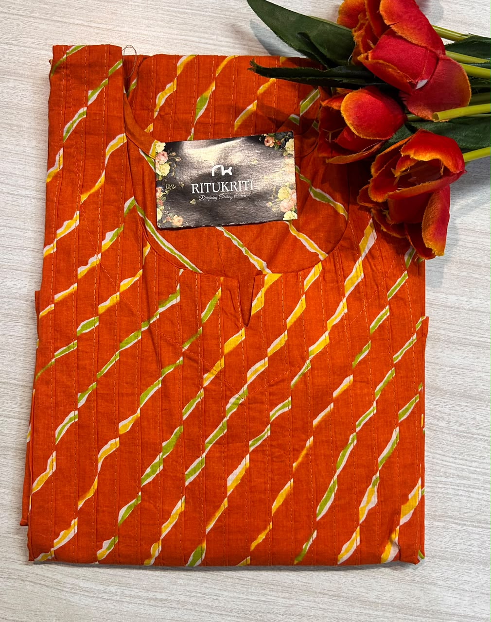 PLATED WORK LONG KURTI