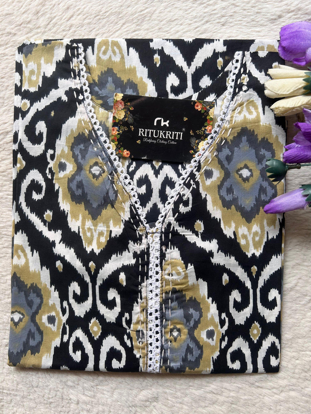 V NECK LONG KURTI