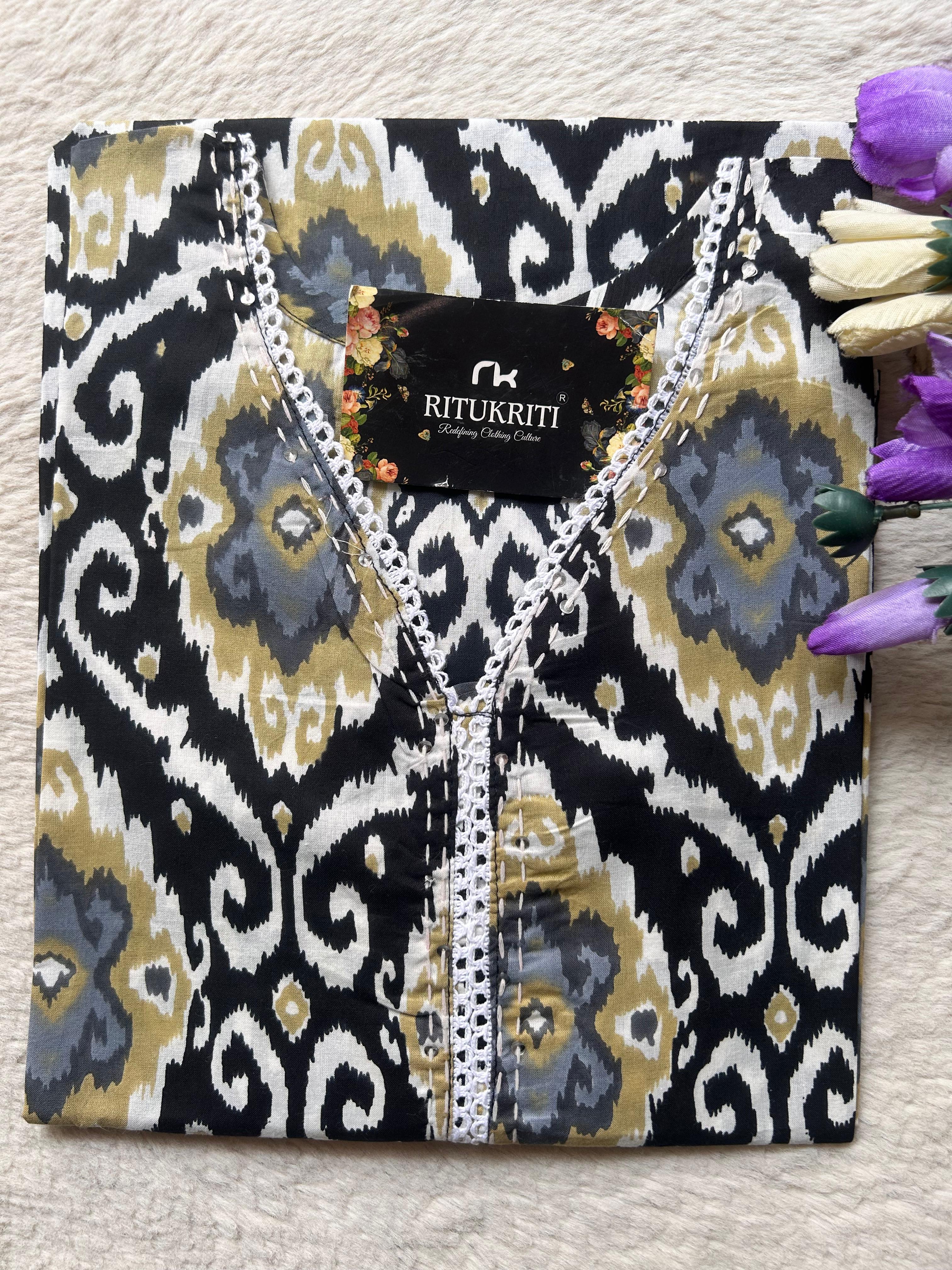 V NECK LONG KURTI
