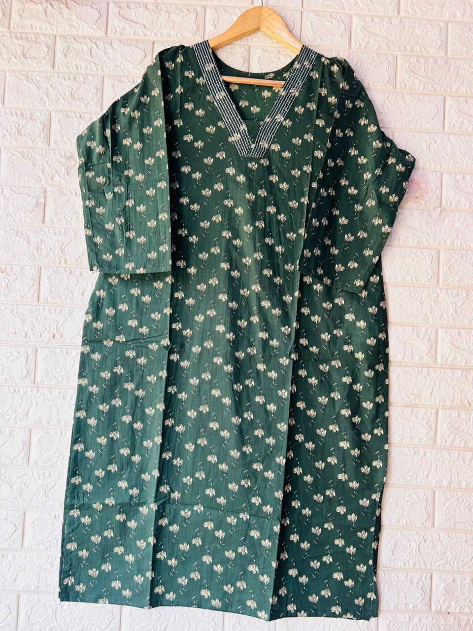 V NECK LONG KURTI