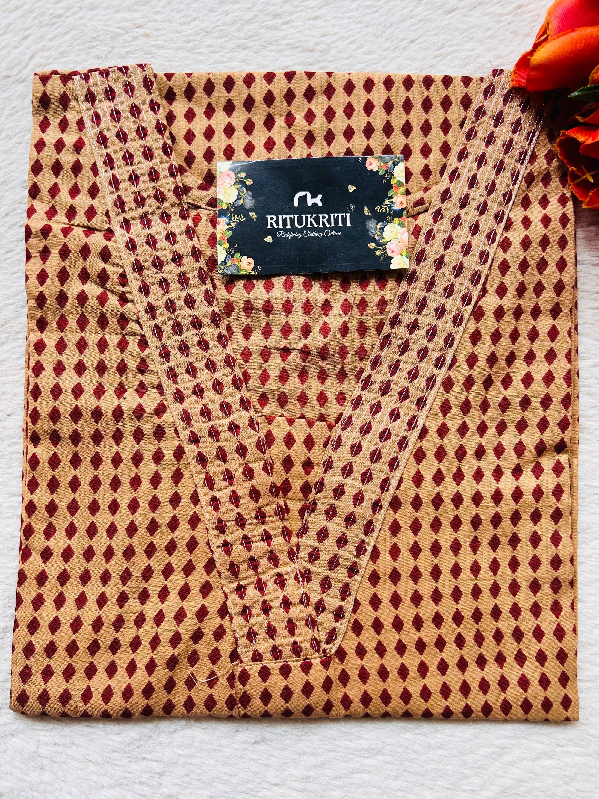 V NECK LONG KURTI