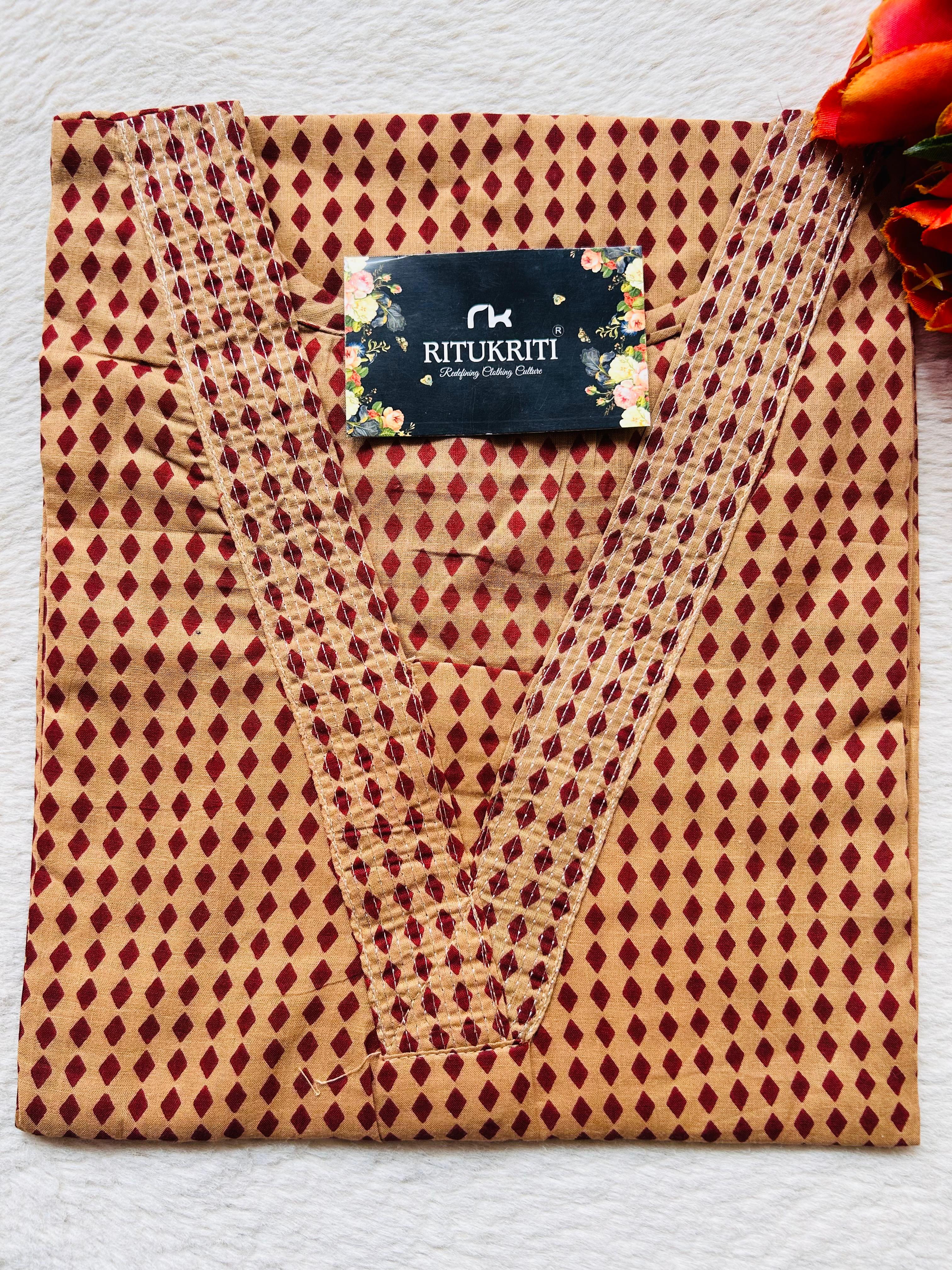 V NECK LONG KURTI