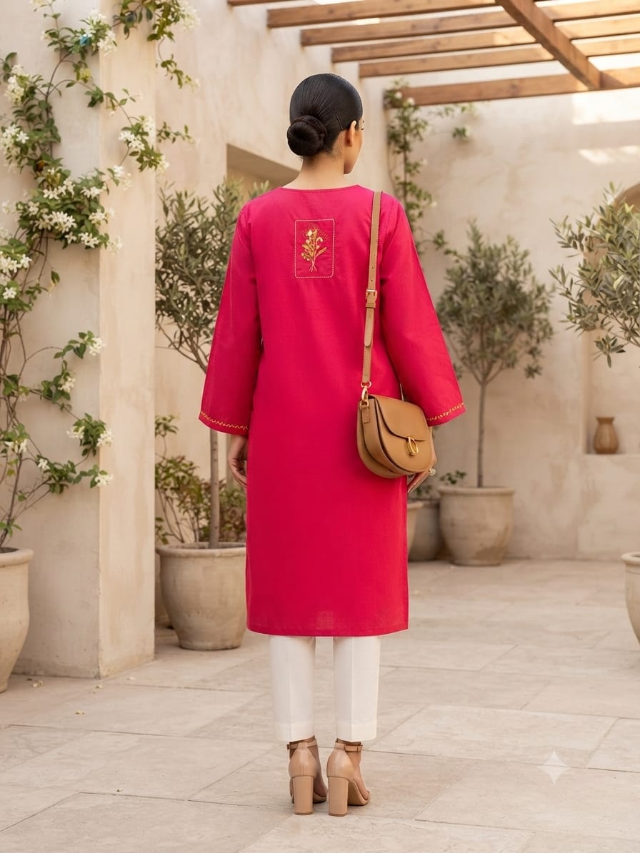 V NECK LONG KURTI