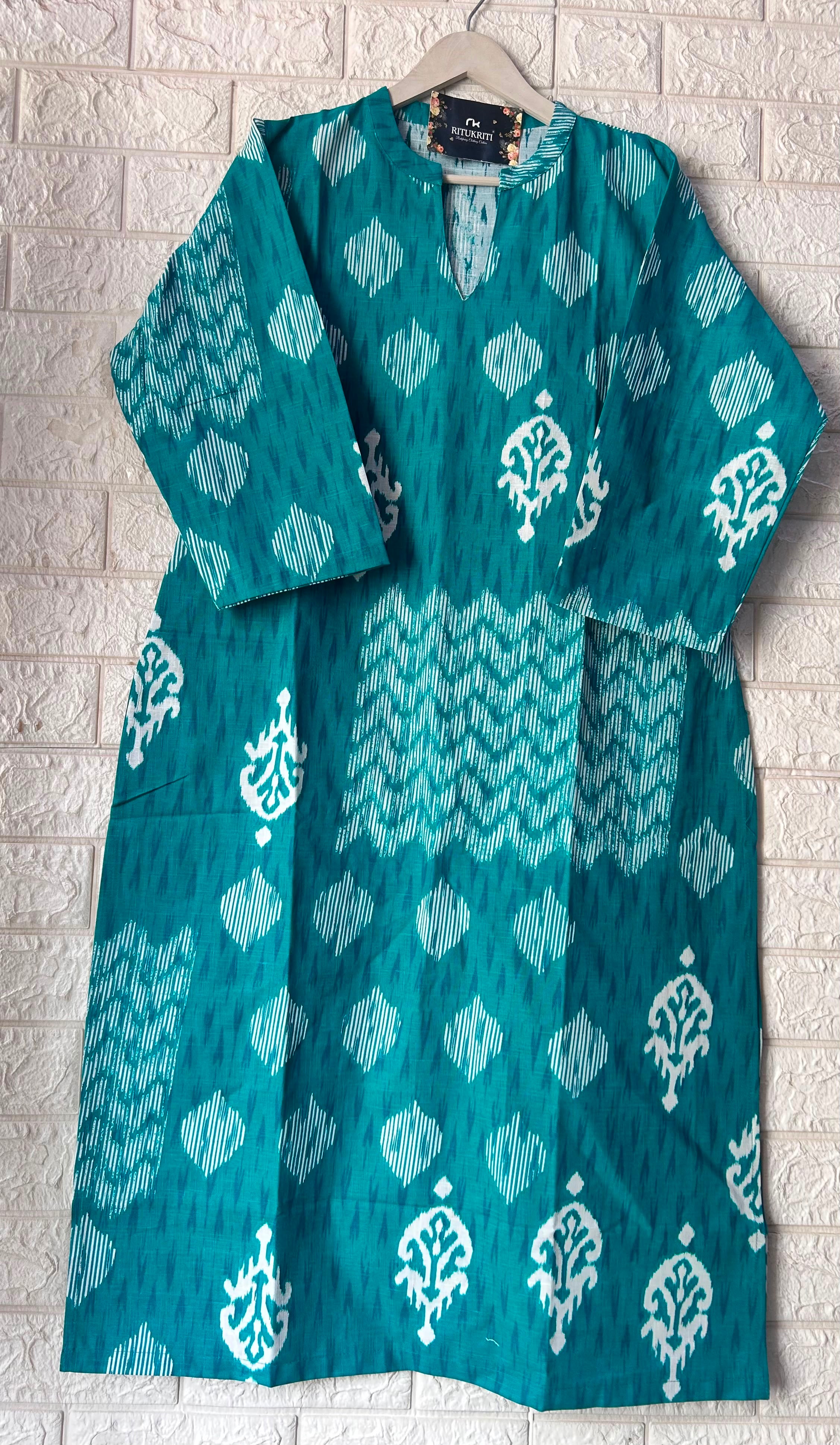 V NECK LONG KURTI