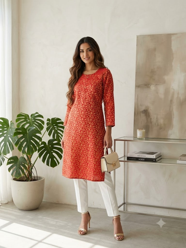 Banarasi Long kurti