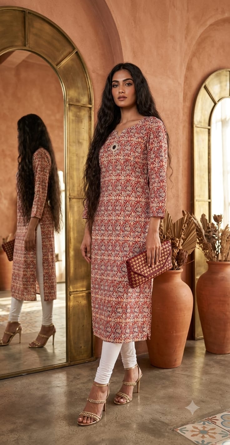 MIRRORWORK LONG KURTI