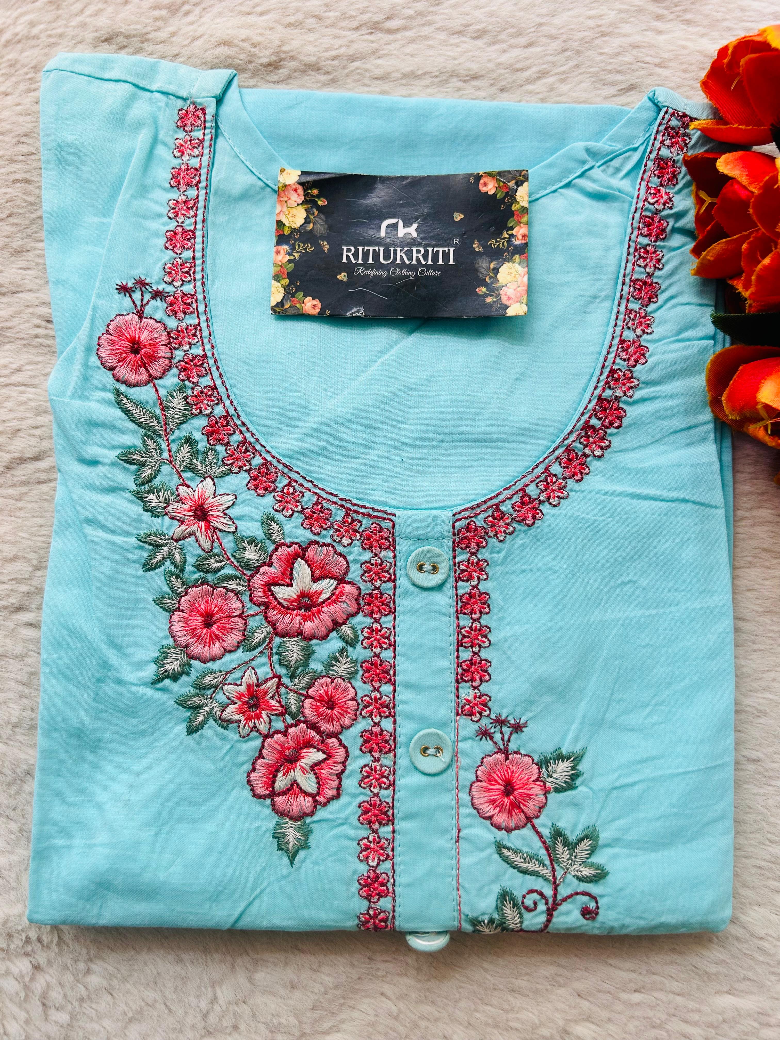 EMBROIDERY WORK KURTI