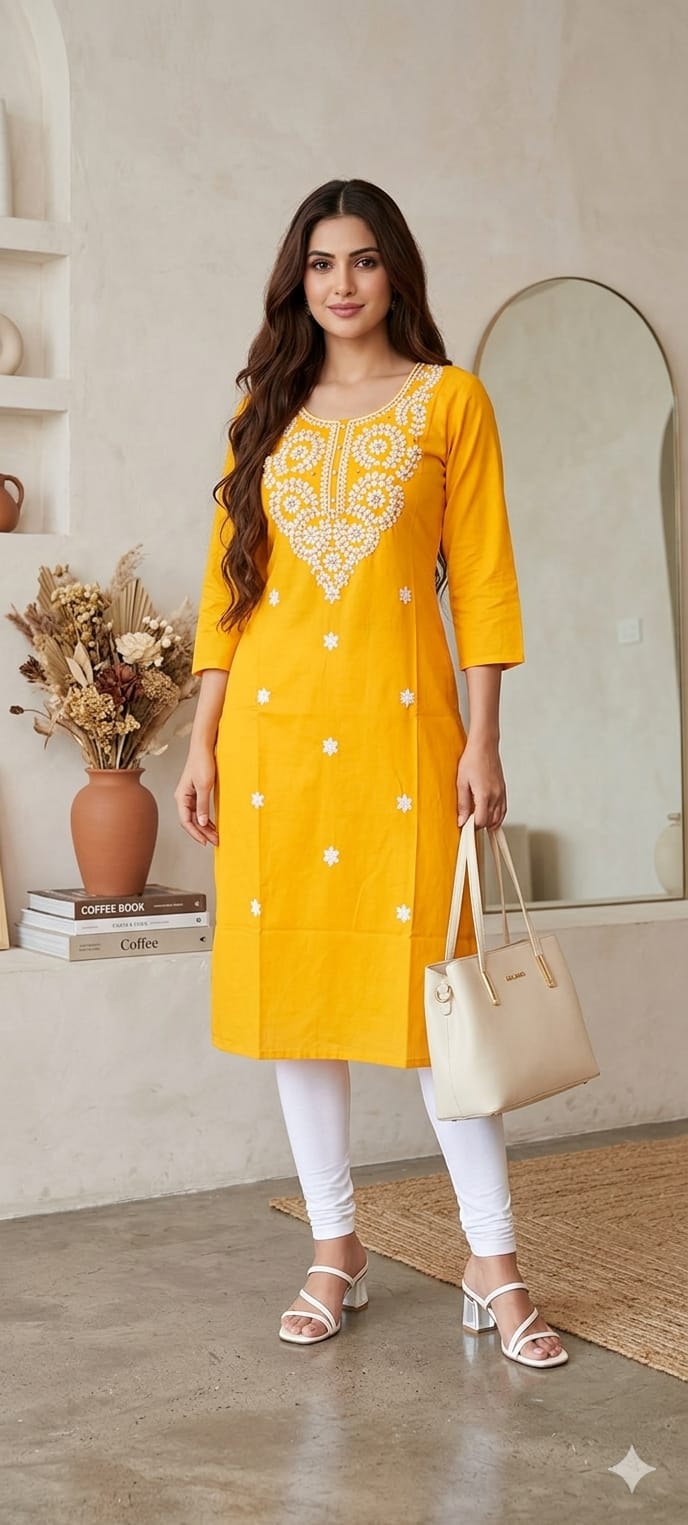 LUCKNAVI DESIGN LONG KURTI