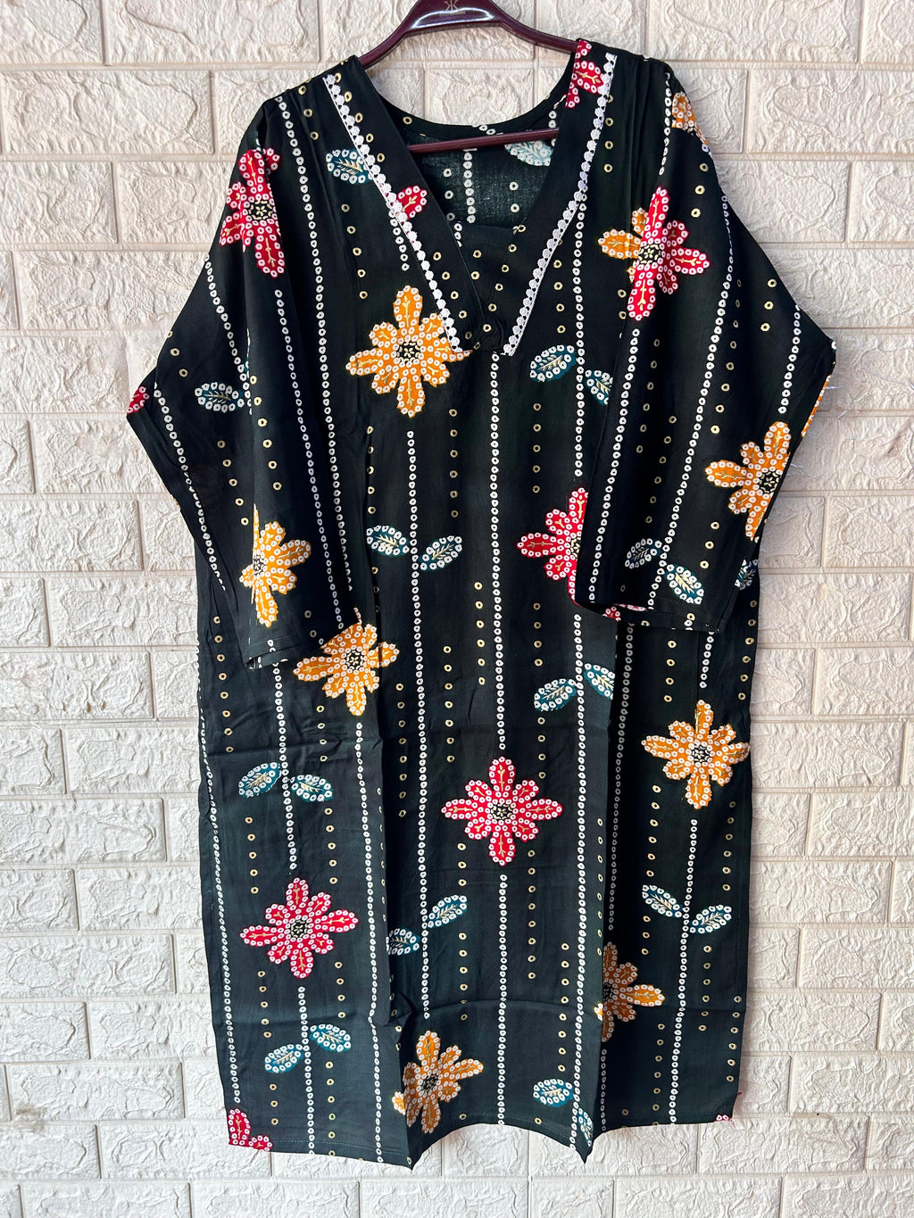 V neck long kurtis