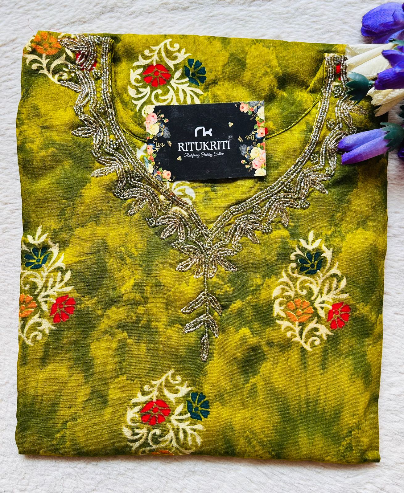 EMBROIDERY WORK  LONG KURTI