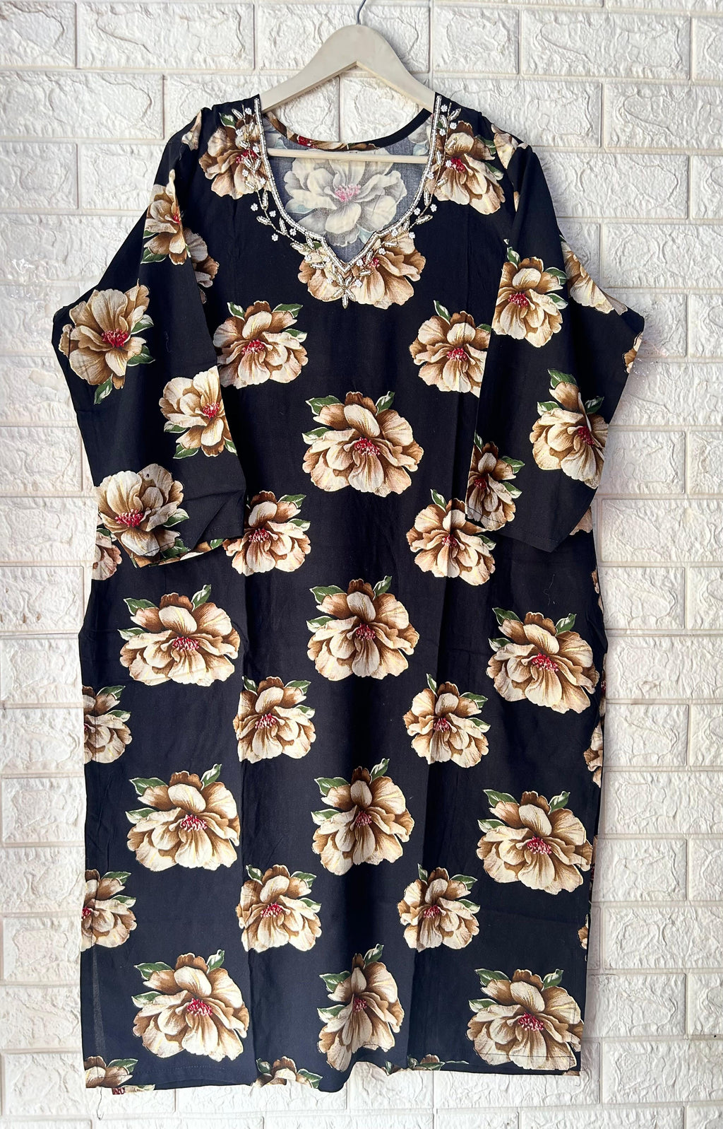 Crystal hand work long kurtis
