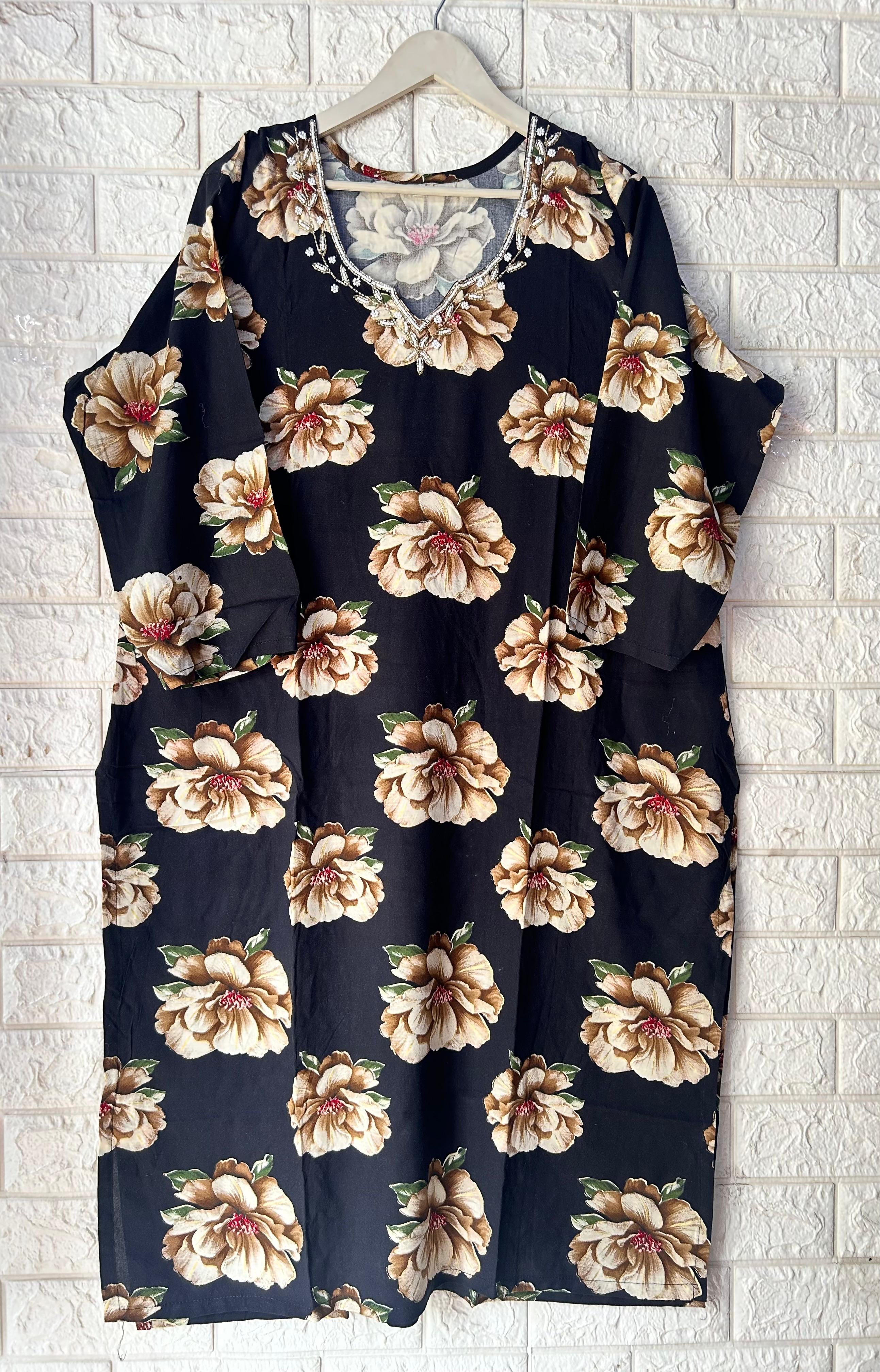 Crystal hand work long kurtis