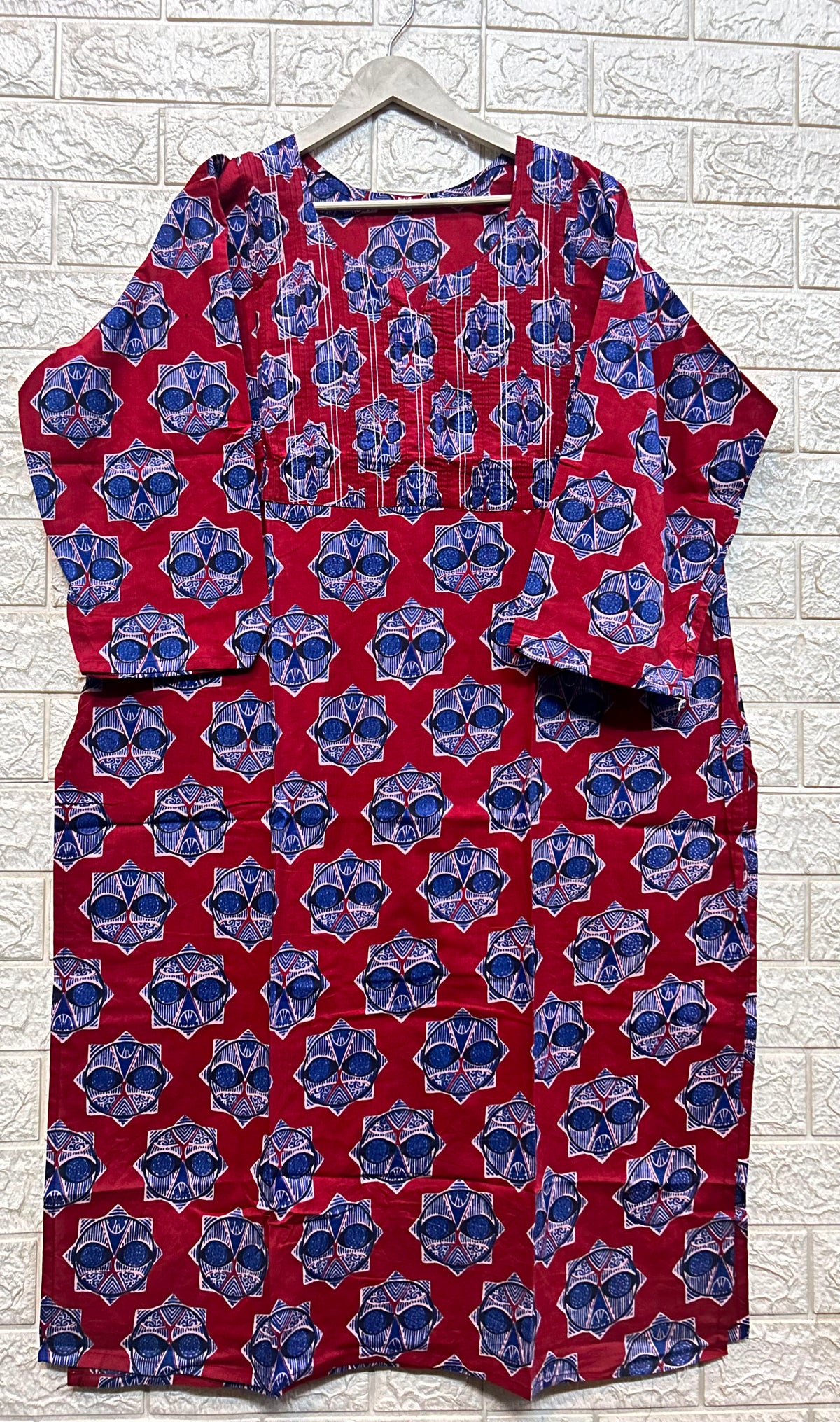 Thread work long kurtis