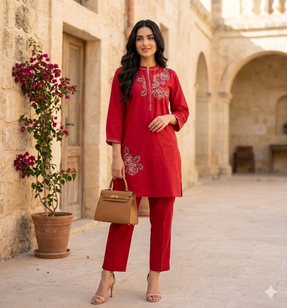 EMBROIDERY WORK CO-ORD SET