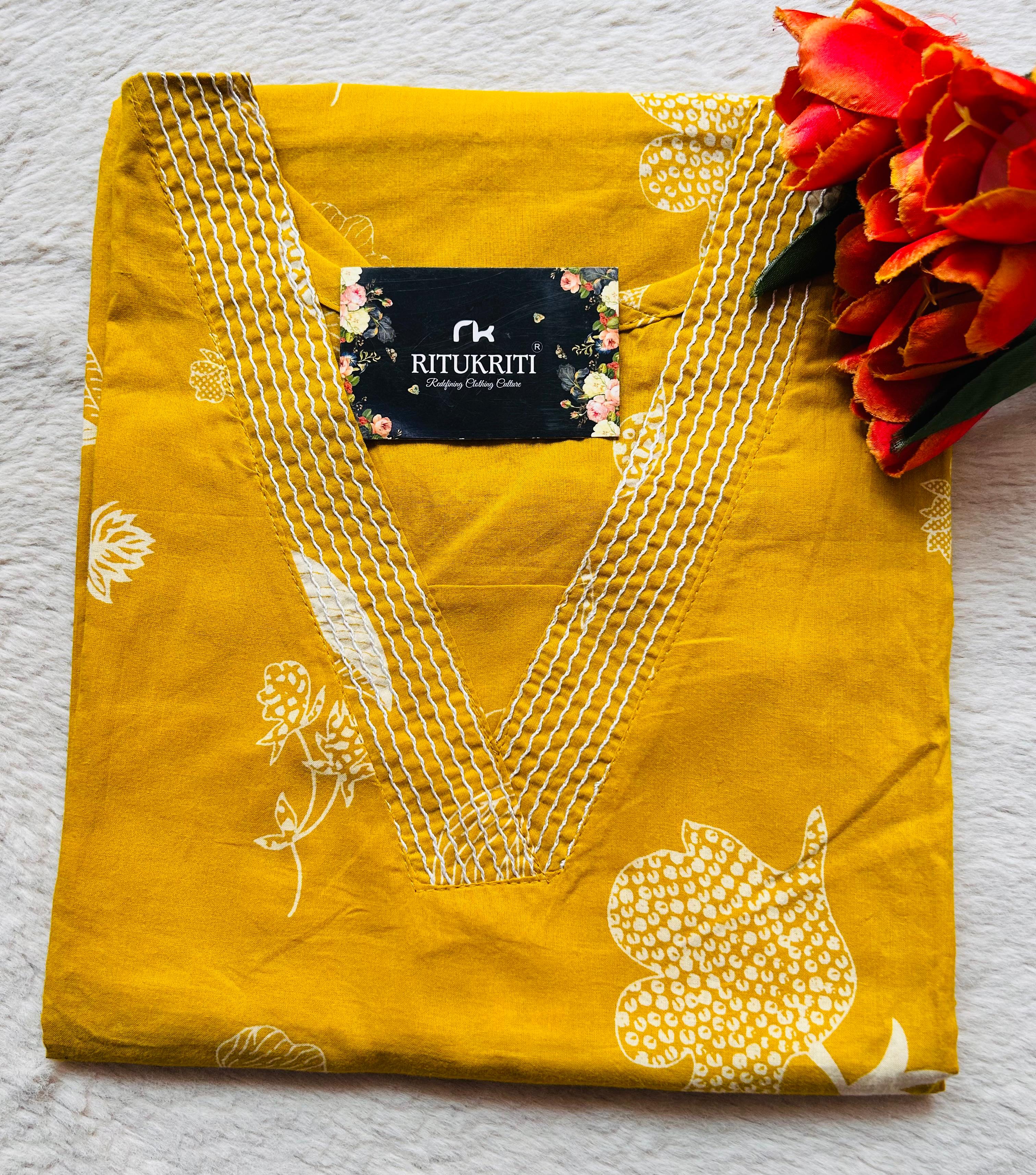 V NECK LONG KURTI