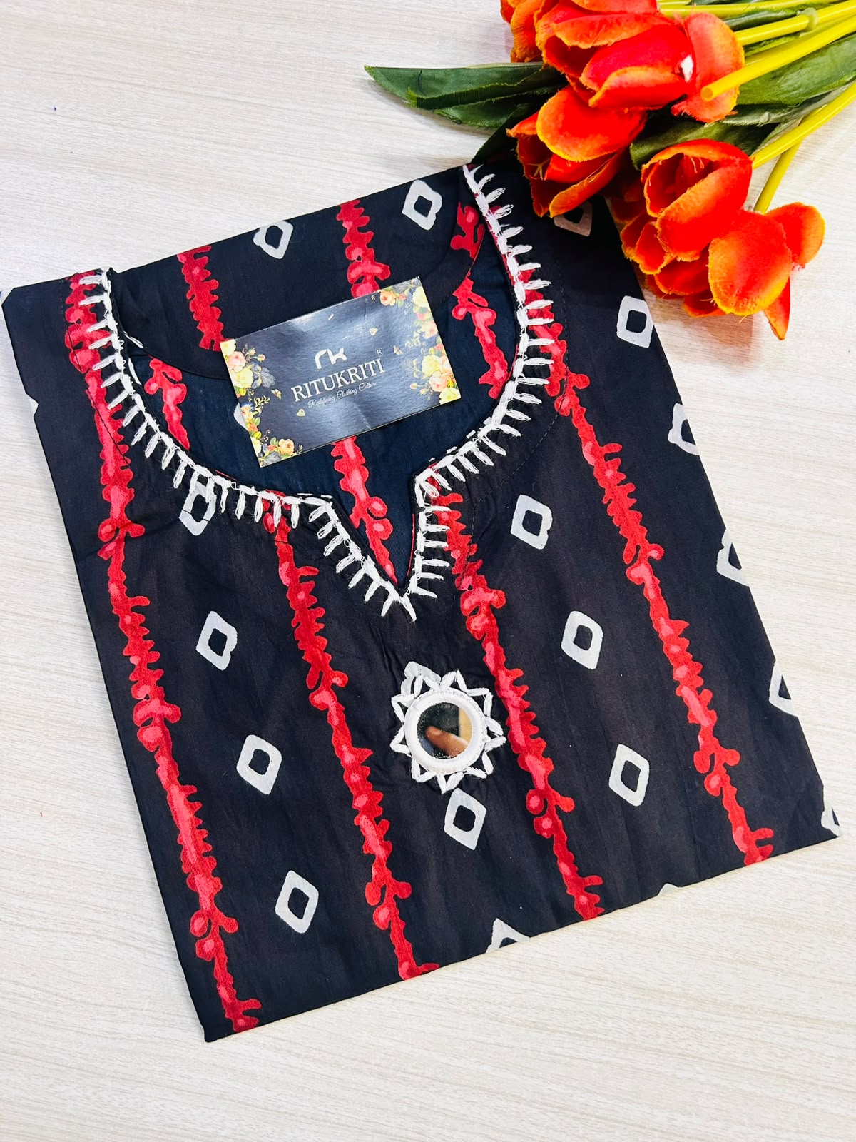 MIRRORWORK LONG KURTI