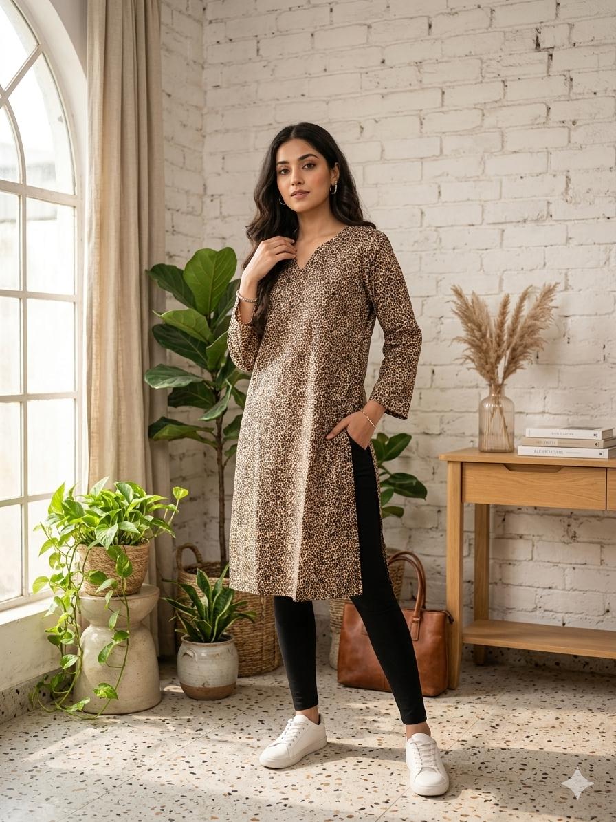 PLEATED LONG KURTI