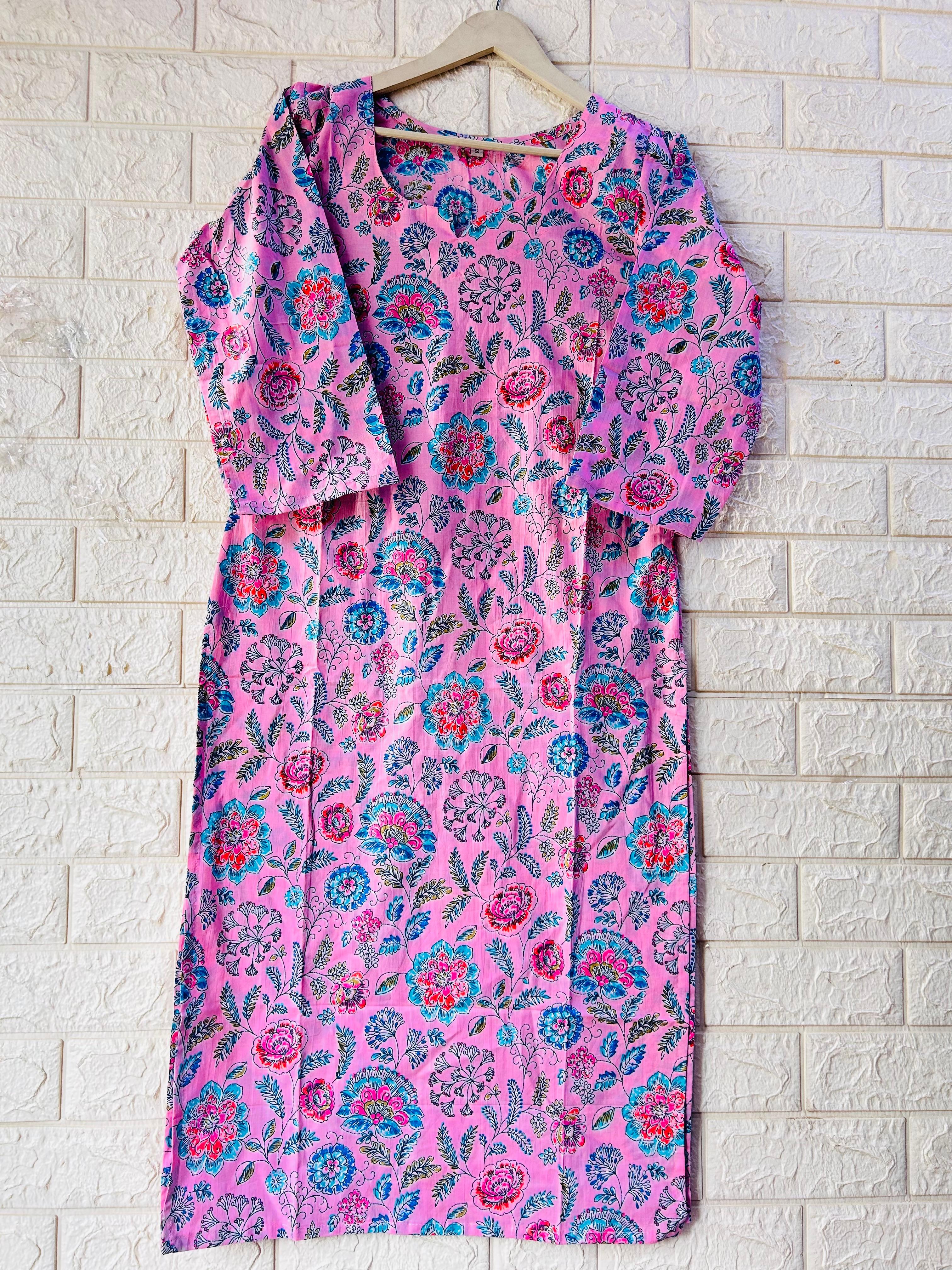 V NECK LONG KURTI